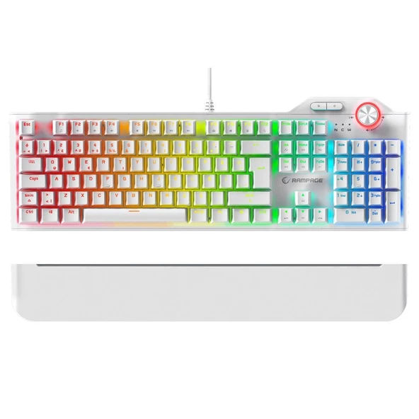 Rampage Hydra R6 Beyaz RED Switch Stormy Beyaz Kulaklık Makrolu RGB Mouse + Mousepad 4lü OYUNCU SETİ - 3
