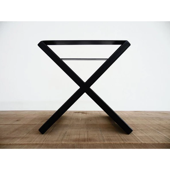 Ağaç Sehpa Ayağı X Tasarım Metal Sehpa Ayağı - Resim 3