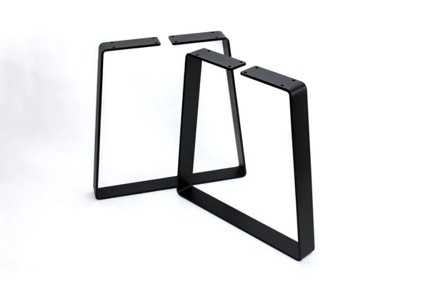 Sehpa Ayağı Siyah Metal Tasarım Dikdörtgen Orta Sehpa Ayağı - 3