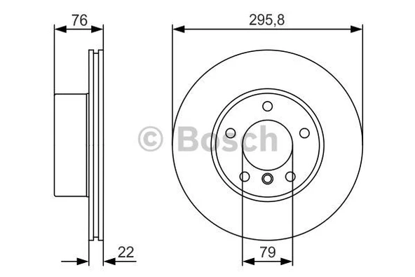 FREN DISKI ON BMW E39 96-03 - BOSCH 0986479R72