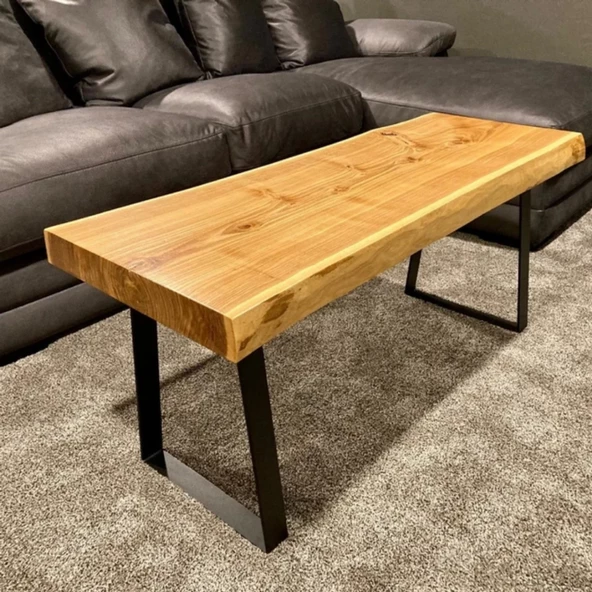 Sehpa Ayağı Siyah Metal Tasarım Dikdörtgen Orta Sehpa Ayağı - 5