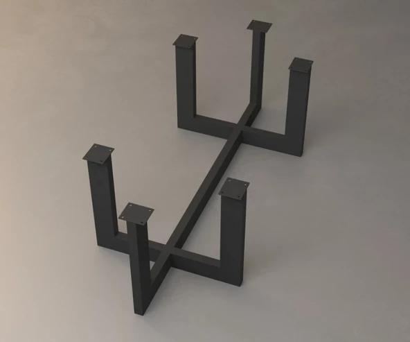 Sehpa Metal Ayak Ahşap Sehpa Ayağı Siyah Sehpa Ayağı - 5