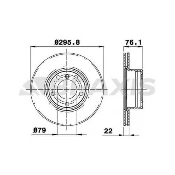 FREN DISKI ON BMW E39 96-03 - BRAXIS AD0184