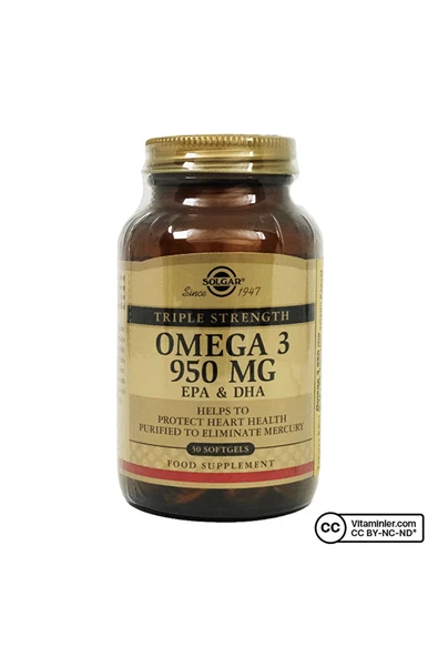 Solgar Omega 3 950 Mg 50 Softgel Kapsül