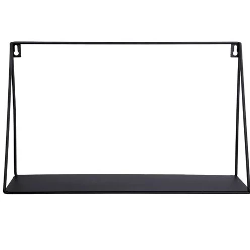 Demir Kitaplık Siyah Duvar Rafı Kitaplık - 2