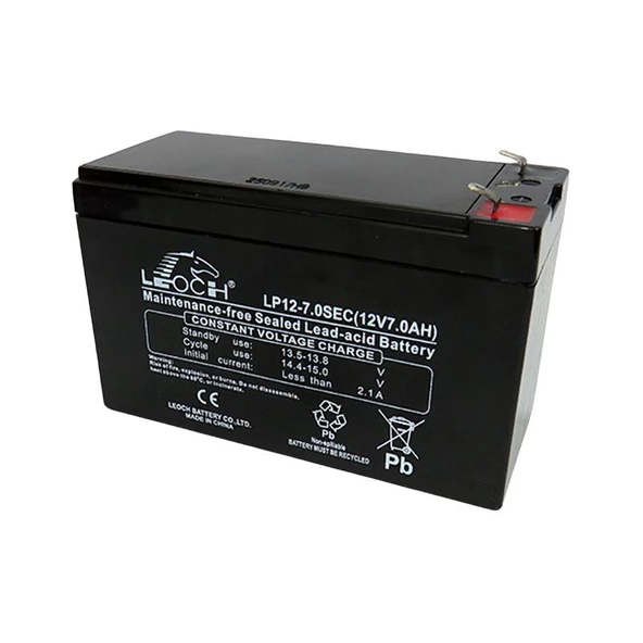 Leoch 12V 7A Kuru Tip UPS Akü - 3