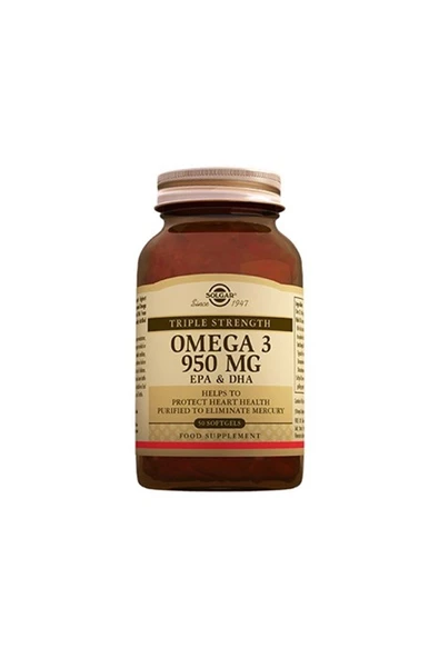 Solgar Omega 3 950 Mg 50 Softgel Kapsül