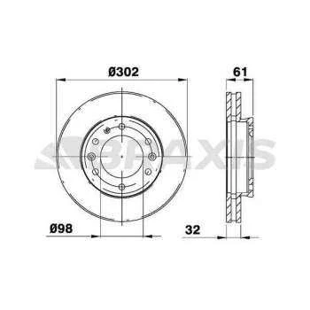 ON FREN DISKI FORD RANGER TKE 2.2-3.2 11- – MAZDA BT 50 2.2TDCI 12 -- - BRAXIS AE0719