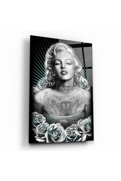 Zi Dekor Marilyn Monroe Cam Tablo | Hediyelik, Dekoratif, Ofis, Mutfak