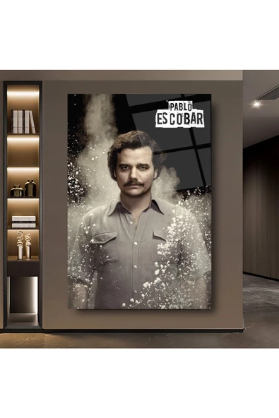 Zi Dekor Pablo Escobar Narcos Cam Tablo | Hediyelik, Dekoratif, Ofis, Mutfak - 4