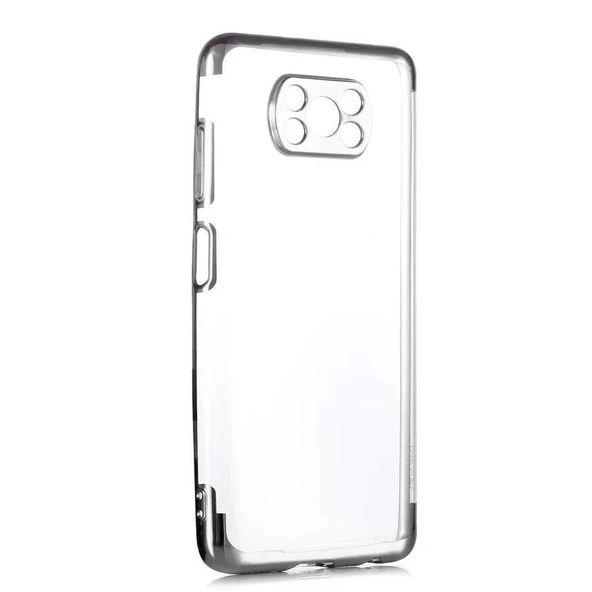 Xiaomi Poco X3 Kılıf Köşeleri Renkli Şeffaf Kamera Korumalı Silikon - 6