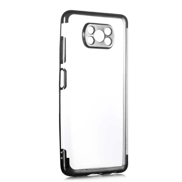 Xiaomi Poco X3 Kılıf Köşeleri Renkli Şeffaf Kamera Korumalı Silikon - 3