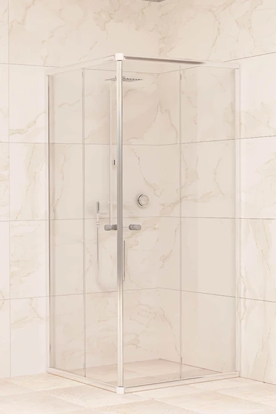 Sanica Magna Duşakabin Kare Şeffaf Cam 4 mm 90 x 90 cm H:178 ürün görseli