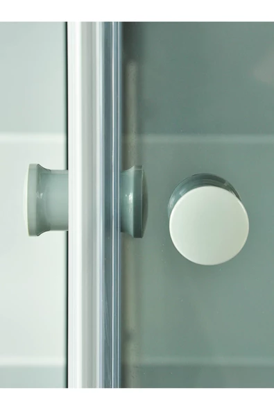 Sanica Magna Duşakabin Kare Şeffaf Cam 4 mm 90 x 90 cm H:178 - Resim 3