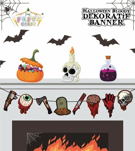 Cadılar Bayramı Dekoratif Banner 30x140cm - 2