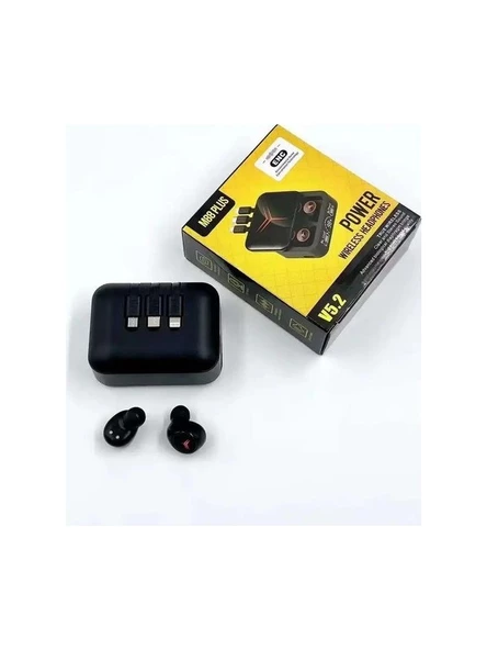 Bluetooth Kulaklık M88 Plus Şarj Göstergeli Powerbank Özellikli Taşınabilir Şarj Kutusu ile Kablosuz Kulaklık, Yüksek Ses Kalitesi ve LED Ekran - 2
