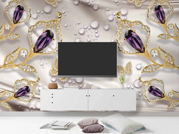 Swarovski Taşlı Duvar Kağıdı Baskı - 3