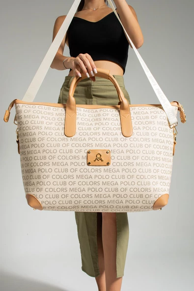 Monogram Suni Deri Ayarlanabilir Uzun Askı Seyahat Fitness Ve Spor Çanta Kadın Ve Erkek Kullanabilir - Resim 3