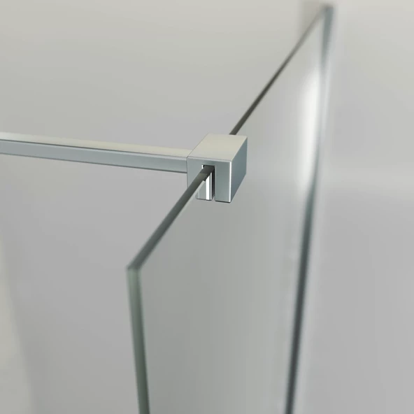 Sanica Villa Duşakabin Şeffaf Cam 8 mm 120 cm Yükseklik 195 cm - 3