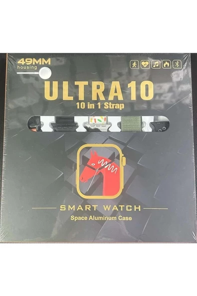 Ultra 49 Mm 10 In 1 Akıllı Saat 10 Kordonlu Koruma Kılıflı 10in1 Akıllı Saat