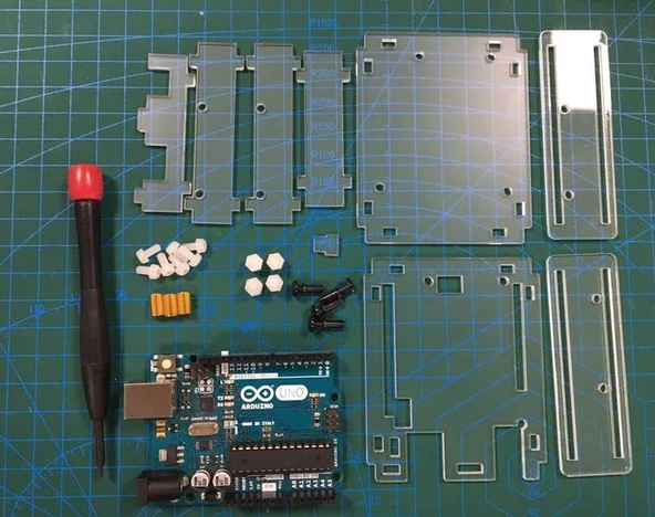 Arduino UNO Şeffaf Akrilik Pleksi Kutu - Vidasız - 4