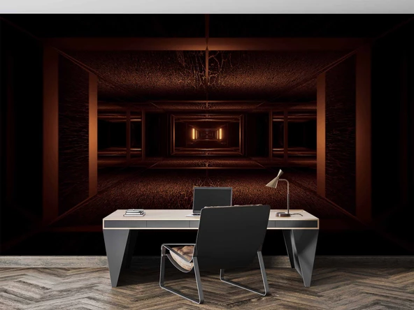 3 Boyutlu Derinlik, Tünel Duvar Kağıdı Baskı - Resim 4