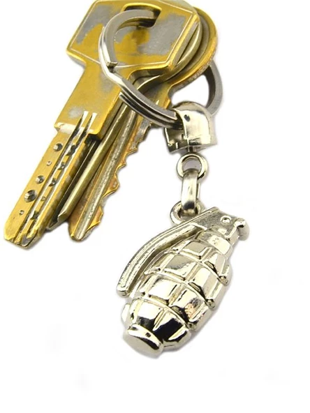 El Bombası - Grenade - Anahtarlık - Nikel Ahşap Kutulu - 8