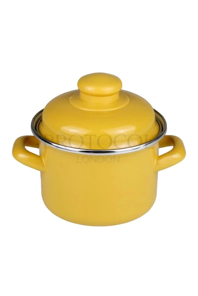 Emaye Mini Bebek Mama Yemek Yumurta Haşlama Derin Tencere 12cm (900 ML) - 5