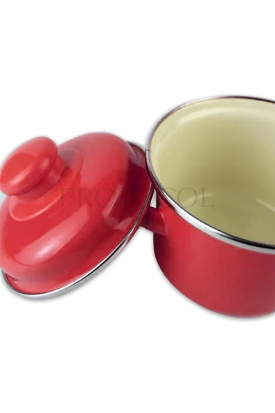 Emaye Mini Bebek Mama Yemek Yumurta Haşlama Derin Tencere 12cm (900 ML) - 4