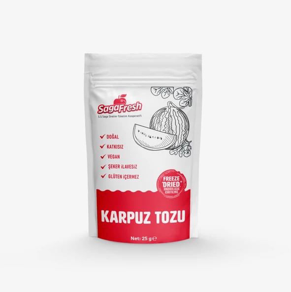 Dondurularak Kurutulmuş Karpuz Tozu 25g