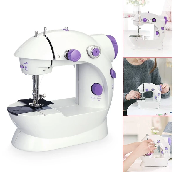 QASUL Taşınabilir Dikiş Makinesi Mini Portatif Hız Ayarlı Kademeli Pratik Seyahat Dikiş Makinesi - 2