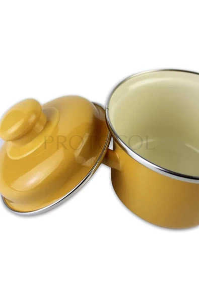 Emaye Mini Bebek Mama Yemek Yumurta Haşlama Derin Tencere 12cm (900 ML) - 6