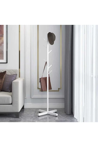 TRENDESK Metal Siyah Ayaklı Askılık Portmanto Modern Elbise Askısı Konfeksiyon Askısı 165 cm - 3