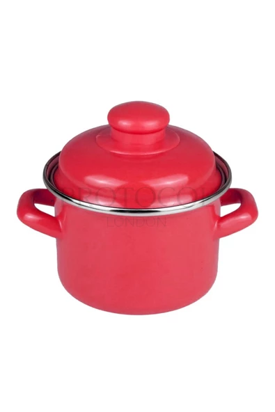 Emaye Mini Bebek Mama Yemek Yumurta Haşlama Derin Tencere 12cm (900 ML) - 3
