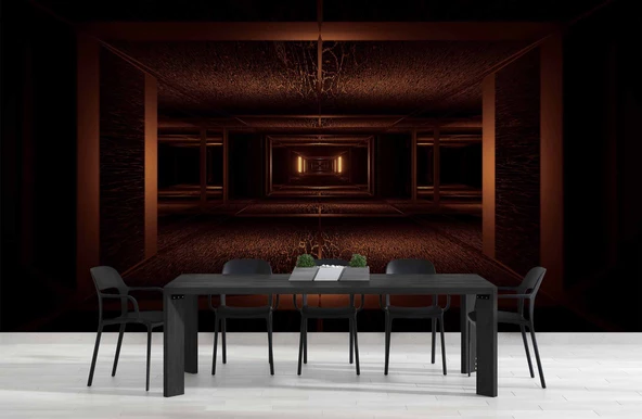 3 Boyutlu Derinlik, Tünel Duvar Kağıdı Baskı - Resim 5