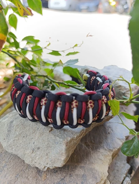 Doğa temalı karışık renk PARACORD bileklik - 2