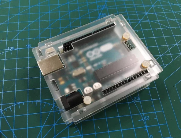 Arduino UNO Şeffaf Akrilik Pleksi Kutu - Vidasız