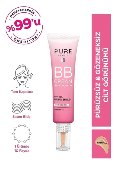 PURE BEAUTY Bb Krem Spf50 Pa Natural 30 ml - 4894532999798