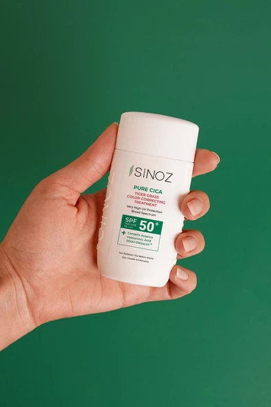SİNOZ Spf50 Pure Cica Anında Ton Eşitleyici Yüz Bakım Kremi - Yeni Nesil Mineral Güneş Filtresi - 8