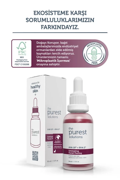 The Purest Solutions Aha & Bha Canlandırıcı & Cilt Tonu Eşitleyici Kırmızı Peeling Cilt Serumu 30 Ml (aha 10% + Bha 2%) - 5