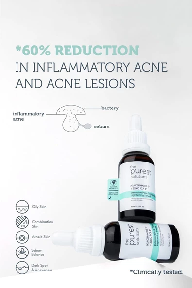 The Purest Solutions Siyah Nokta Ve Sivilce Karşıtı Niacinamide Cilt Bakım Serumu 30 Ml (niacinamide 5% & Zinc Pca 1%) - 7