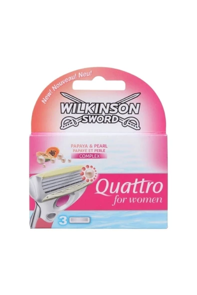 Wilkinson Sword Quattro Kadın Yedek Tıraş Bıçağı 3'lü