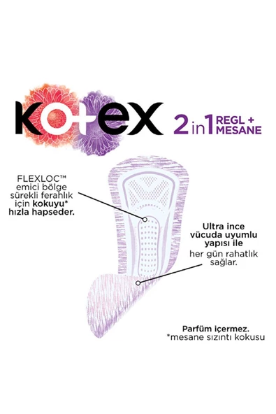 Kotex 2in 1 Regl Ve Mesane Günlük Ped 22 Adet - 2