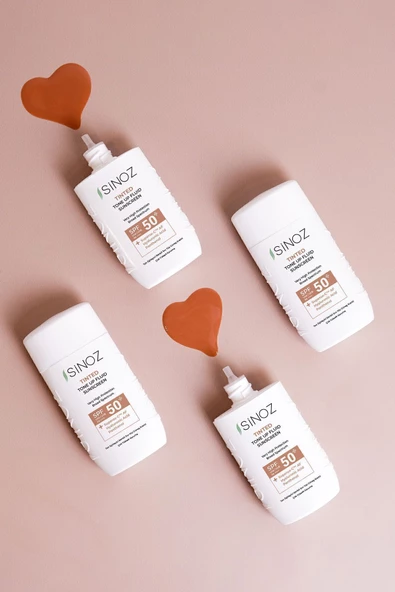 SİNOZ Spf50 Tinted Sıvı Yüz Güneş Kremi - Yeni Nesil Güneş Filtreleri Ile Hibrit Formül 50ml - 6