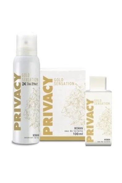 Privacy Prıvacy Gold Sensation Edt 100 Ml Kadın Parfüm Ve 150 Ml Deodorant Kofre Set - 2