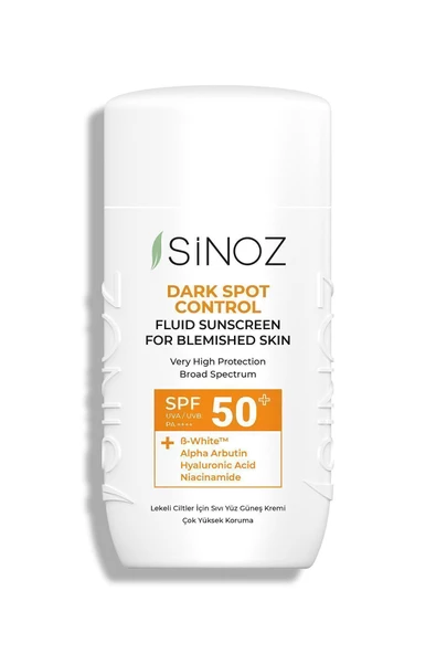 SİNOZ Spf50 Koyu Cilt Lekelerine Etkili Sıvı Yüz Güneş Kremi - Yeni Nesil Güneş Filtreleri Hibrit Formül - 7