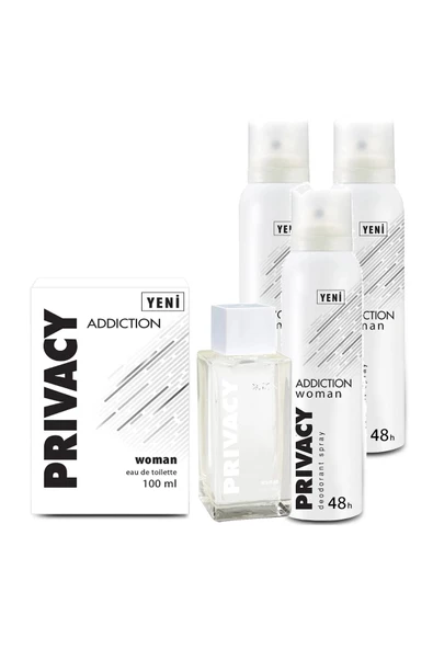 Privacy Addiction Woman Edt 100 Ml + Deodorant 3 X 150ml