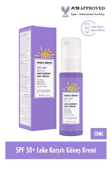 Maru.Derm Güneş Kremi | SPF 50+ Leke Karşıtı Güneş Kremi 50 ML | Yeni Nesil Kore Filtreli - 2