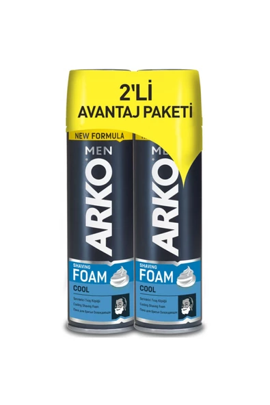 Arko Men Men Tıraş Köpüğü Cool 200 Ml 2 Li Avantaj Paketi