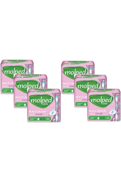 Molped Ultra Normal Ped Maximum Kapasite & Incelik 10'lu 6 Adet